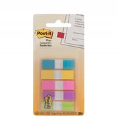 Zakładki indeksujące - POST-IT-3M Zakładki indeksujące POST-IT 683-5CB) PP 12x43 mm 5x20 kart mix kolorów - miniaturka - grafika 1