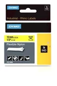 Etykiety do drukarek - Dymo Tama RHINO Nylonowa Elastyczna 12mm x 3.5 m ta/czarny nadruk (S0718080) (18 - miniaturka - grafika 1