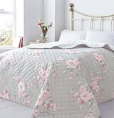 Pościel - Catherine Lansfield Canterbury narzuta na łóżko, szara, 240 x 260 cm BD/28239/W/24026/GY - miniaturka - grafika 1