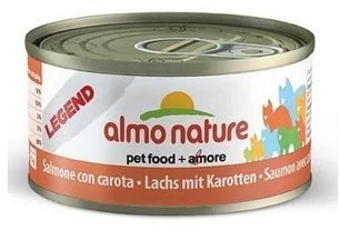 Almo Nature Łosoś z marchewką puszka 24x70g - Mokra karma dla kotów - miniaturka - grafika 3