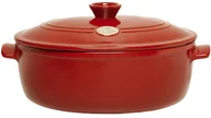 Garnki - Emile Henry Garnek ceramiczny owalny 6L czerwony EH344560 - miniaturka - grafika 1