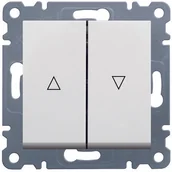 Wyłączniki światła i elektryczne - Hager Lumina 2 - Łącznik żaluzjowy, biały - WL0310 - miniaturka - grafika 1