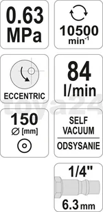 YATO PNEUMATYCZNA MIMOŚRODOWA (YT-09740) - Szlifierki i polerki - miniaturka - grafika 4