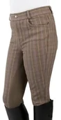 Akcesoria jeździeckie - Pfiff Damen Vollbesatzhose Greta, Braun/Pink/Hellblau, 170 - miniaturka - grafika 1