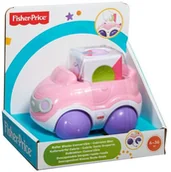 Klocki - Fisher Price Ruchome klocki różowy samochód - miniaturka - grafika 1