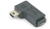 Adaptery i przejściówki - AKORD akord po prawej stronie kątowy wtyk mini USB do gniazda micro USB adapter  czarny USB-29 - miniaturka - grafika 1