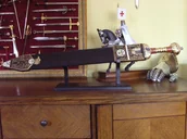 Repliki - broń - Płatnerze hiszpańscy UNIKATOWY GLADIUS JULIUSZA CEZARA Z POCHWĄ - miniaturka - grafika 1