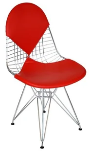 Fotel biurowy, krzesło biurowe D2.Design Krzesło Net double czerwona poduszka 5395 - Fotele i krzesła biurowe - miniaturka - grafika 2