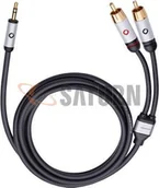 Kable - Oehlbach Kabel Jack 3,5 mm - 2 x RCA Czarny 1.5m J-35 - R 150 60002 - miniaturka - grafika 1