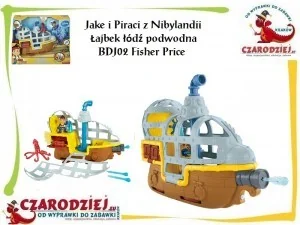 Fisher Price Jake i piraci z Nibylandii Łajbek łódź podwodna BDJ02 - Figurki dla dzieci - miniaturka - grafika 8