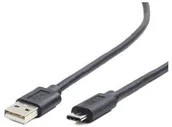 Kable - Gembird kabel USB 2.0 AM -> USB TYPE-C (480MB/s) 3m, czarny CCP-USB2-AMCM-10 - miniaturka - grafika 1