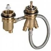 Hansgrohe zestaw podstawowy termostatu 2-otworowego na brzeg wanny 13550180 - Stelaże i zestawy podtynkowe do WC - miniaturka - grafika 3