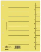 Przekładki do segregatorów - Donau Przekładka , karton, A4, 235x300mm, 1-10, 1 karta, żółta 8610001-11 - miniaturka - grafika 1