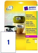 Etykiety do drukarek - Avery Etykiety Heavy Duty Zweckform białe 210 x 297 mm, 1 etykieta/A4 - miniaturka - grafika 1