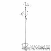 Oprawy, klosze i abażury - Ideal Lux POLLY PT2 ARGENTO oprawa podłogowa 2 x 60W E27 61115 061115 - miniaturka - grafika 1