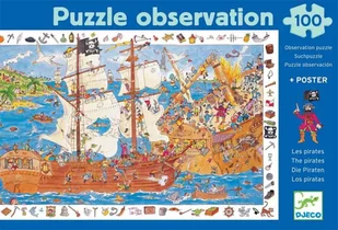 Djeco Puzzle Observation 100 Bitwa piratów - Puzzle - miniaturka - grafika 2