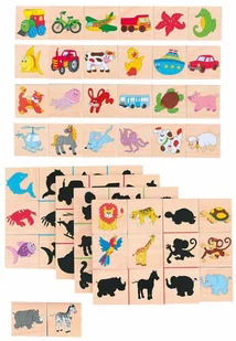 WOODY puzzle drewniane Match The Shadows. 40-częściowy. Kolorowe puzzle pomocniczych powinny być przypisane swój cień - Puzzle - miniaturka - grafika 3