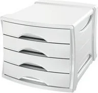 Przybory szkolne - Esselte Polska - Pojemnik z 4 szufladami Europost Vivida, biały 623959 - miniaturka - grafika 1
