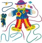 Zabawki interaktywne dla dzieci - Goki Clown do sznurowania 58943 - miniaturka - grafika 1