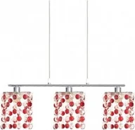Lampy sufitowe - Candellux CLASSIC LAMPA WISZĄCA 3X40W G9 Chrom KRYSZTAŁKI CZERWONE 33-59287 - miniaturka - grafika 1