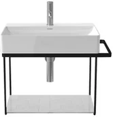 Postumenty i półpostumenty do umywalek - Duravit DuraSquare Konsola wisząca do umywalki metalowa czarny mat 0031024600 - miniaturka - grafika 1