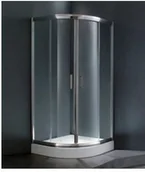 Kabiny prysznicowe - Omnires Health 80x80 profil chrom błyszczący szkło transparentne JK2808 LC2 TR - miniaturka - grafika 1