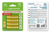 Ładowarki samochodowe - Esperanza Akumulatorki AA 2000mAh 4szt. żółte EZA104Y - miniaturka - grafika 1