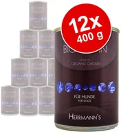 Mokra karma dla psów - Herrmanns Bio-Menu, 12 X 400 G Indyk Z Ryżem I Warzywami (Bezglutenowy) - miniaturka - grafika 1