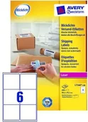 Etykiety do drukarek - Avery ZWECKFORM Etykiety wysyłkowe białe, kryjące; A4 100/op., 99,1 x 93,1 (ZW251) - miniaturka - grafika 1