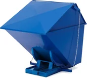 Szafki biurowe - AJ Kontener wywrotka z pokrywą 1600 L niebieski 305045 - miniaturka - grafika 1