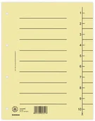 Przekładki do segregatorów - Donau Przekładka , karton, A4, 235x300mm, 1-10, 1 karta, jasnobrązowa 8610001-25 - miniaturka - grafika 1