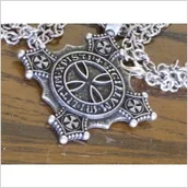 Repliki - akcesoria - WŁOCHY WYJĄTKOWY SREBRNY WISIOR Z SYMBOLEM TEMPLARIUSZY - miniaturka - grafika 1