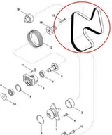 Części i akcesoria do maszyn rolniczych - CNH PASEK WIELOKLINOWY 87403145 - miniaturka - grafika 1