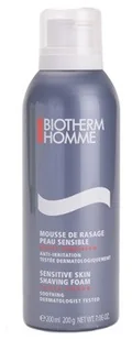 Biotherm Homme Mousse de Rasage Pianka do Golenia Skóra Wrażliwa i Sucha 200ml - Kosmetyki do golenia - miniaturka - grafika 2