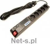 HSK Data Listwa zasilajca 504W3 m czarna ACAR504W-3M-CZARNY - Listwy zasilające - miniaturka - grafika 3