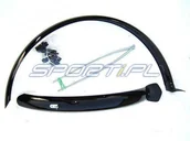 Błotniki rowerowe - Błotnik 28 x 41 mm z chlapaczem srebrno-carbon - miniaturka - grafika 1