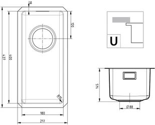 Alveus KOMBINO 10 stal SATYNA 1100233 - Zlewozmywaki - miniaturka - grafika 3