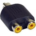 Adaptery i przejściówki - InLine Adapter AV Cinch męski - 2x Cinch żeński 99310 - miniaturka - grafika 1