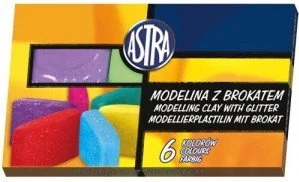 Astra Modelina z brokatem 6 kolorw - Masy plastyczne - miniaturka - grafika 4