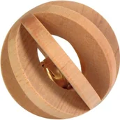 Zabawki dla kotów - Trixie TX-6187 DREWNIANA PIŁKA Z DZWONKIEM 4011905061870 - miniaturka - grafika 1