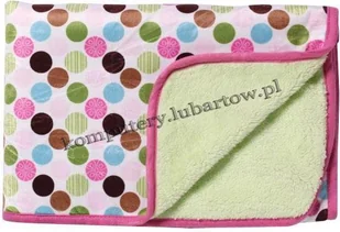 BabyOno DWUSTRONNY KOCYK Z MIKROFIBRY KROPKI 74x100cm - Koce i narzuty dla dzieci - miniaturka - grafika 2