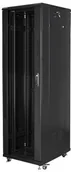 Szafy rack - Lanberg Szafa Szafa INSTALACYJNA STOJĄCA 19"" 42U 600X800 CZARNA FLAT PACK (FF01-6842-12B) - miniaturka - grafika 1