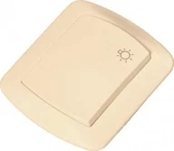 Wyłączniki światła i elektryczne - Kontakt Simon - Akord - Łącznik światło z ramką beż AS1/12 - miniaturka - grafika 1
