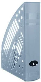 Donau Pojemnik na dokumenty ażurowy , polistyren, A4, szary 7462001PL-13 - Pojemniki biurowe - miniaturka - grafika 2