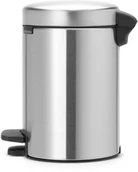 Kosze na śmieci - Brabantia Kosz na śmieci pedałowy NewIcon 3l stal matowa - miniaturka - grafika 1
