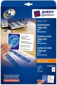 Papier do drukarek - Avery Zweckform Zweckform wizytówki z gładka krawędzią białe matowe A4 185 g/m2 85x54mm 10szt./A4 10 arkuszy do drukarek atramentowych - miniaturka - grafika 1