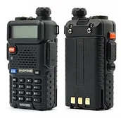 Telefony stacjonarne - Baofeng BaoFeng UV-5R 136  174/400  480 MHz radiotelefon przenośny VHF/UHF Dual-Band amatorów, czarny UV-5R - miniaturka - grafika 1
