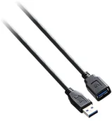 Kable USB - V7 USB 3.0 Verlängerungskabel (wtyk-gniazdo A na-A, 1,8 m) Czarny - miniaturka - grafika 1