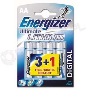 Energizer 4 x bateria foto litowa L91 Ultimate Lithium R6 AA - Baterie i akcesoria - miniaturka - grafika 2