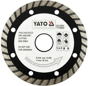 Yato tarcza tnąca TURBO 115mm - 6022 (YT-6022) - Tarcze do pił - miniaturka - grafika 3
